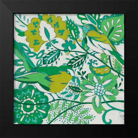 Lovebirds I Black Modern Wood Framed Art Print by Zarris, Chariklia