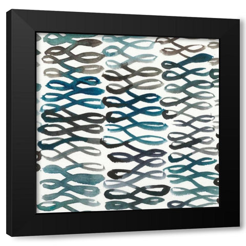 La Mer IV Black Modern Wood Framed Art Print with Double Matting by Zarris, Chariklia