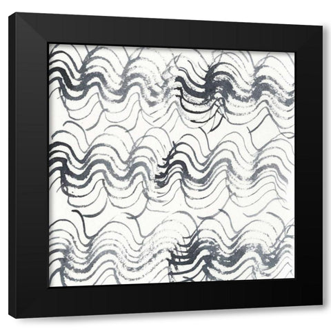 Stylus VII Black Modern Wood Framed Art Print with Double Matting by Zarris, Chariklia