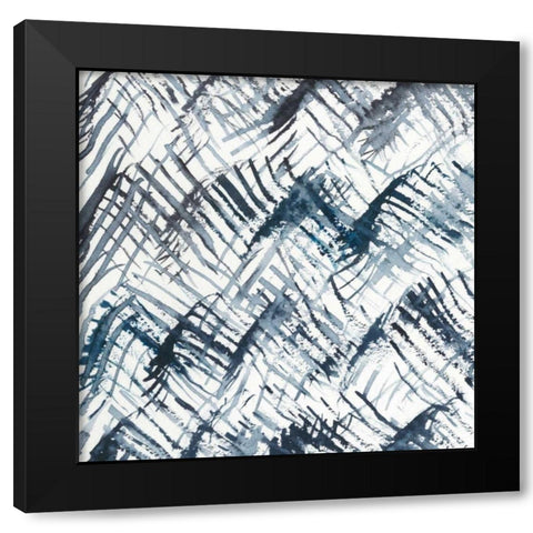 Stylus IX Black Modern Wood Framed Art Print with Double Matting by Zarris, Chariklia