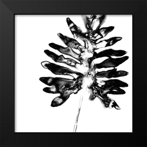 Monochrome Tropic III Black Modern Wood Framed Art Print by Vess, June Erica