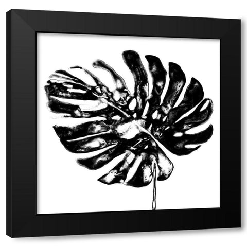 Monochrome Tropic V Black Modern Wood Framed Art Print by Vess, June Erica