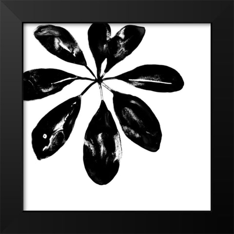 Monochrome Tropic VI Black Modern Wood Framed Art Print by Vess, June Erica