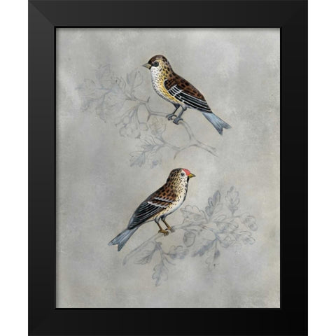Silvered Aviary II Black Modern Wood Framed Art Print by McCavitt, Naomi