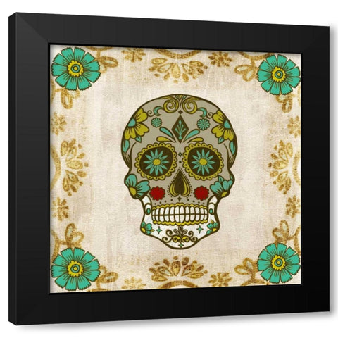 Day of the Dead I Black Modern Wood Framed Art Print by Popp, Grace