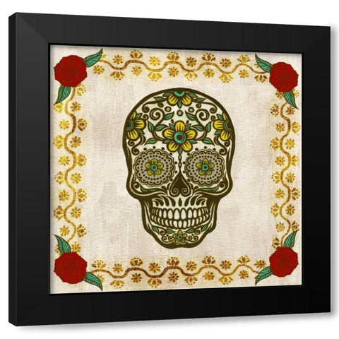 Day of the Dead II Black Modern Wood Framed Art Print with Double Matting by Popp, Grace