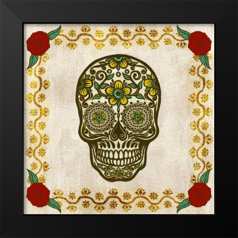 Day of the Dead II Black Modern Wood Framed Art Print by Popp, Grace
