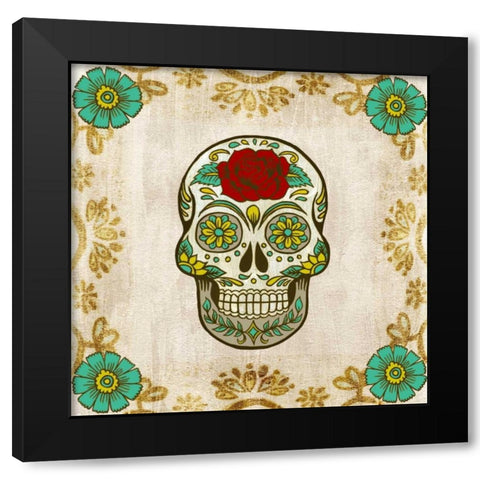 Day of the Dead III Black Modern Wood Framed Art Print with Double Matting by Popp, Grace