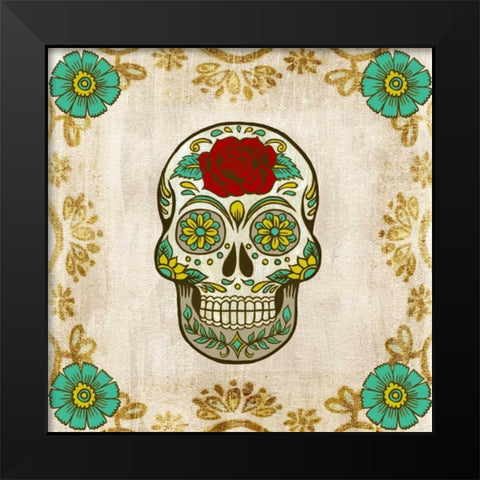 Day of the Dead III Black Modern Wood Framed Art Print by Popp, Grace