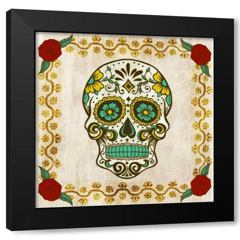 Day of the Dead IV Black Modern Wood Framed Art Print by Popp, Grace