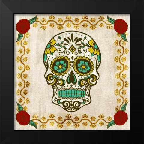 Day of the Dead IV Black Modern Wood Framed Art Print by Popp, Grace
