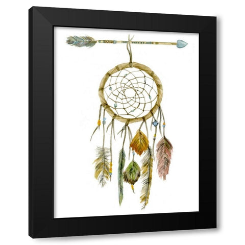 Dreamcatchers I Black Modern Wood Framed Art Print by Wang, Melissa