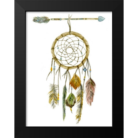 Dreamcatchers I Black Modern Wood Framed Art Print by Wang, Melissa