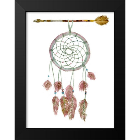 Dreamcatchers II Black Modern Wood Framed Art Print by Wang, Melissa