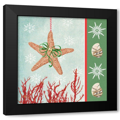 Christmas Coastal III Black Modern Wood Framed Art Print with Double Matting by Reynolds, Jade
