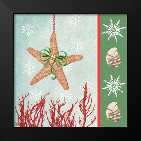 Christmas Coastal III Black Modern Wood Framed Art Print by Reynolds, Jade