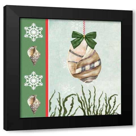 Christmas Coastal IV Black Modern Wood Framed Art Print with Double Matting by Reynolds, Jade
