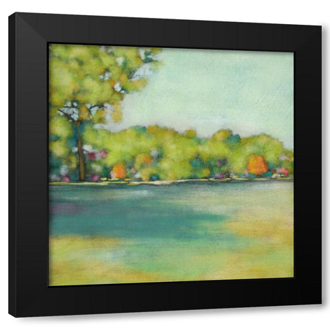 Parkview II Black Modern Wood Framed Art Print with Double Matting by Zarris, Chariklia