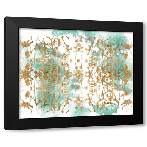 Verdant Mirror I Black Modern Wood Framed Art Print by Goldberger, Jennifer