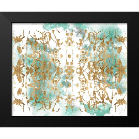Verdant Mirror I Black Modern Wood Framed Art Print by Goldberger, Jennifer