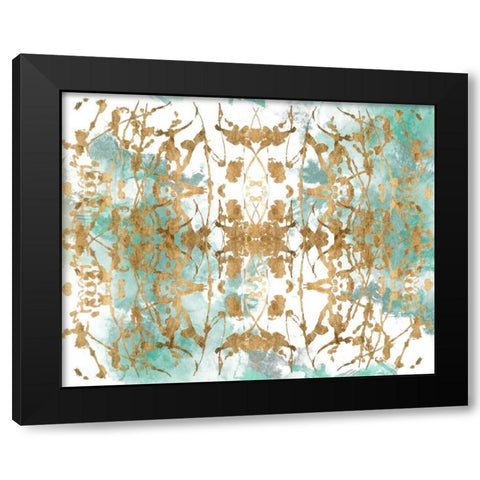 Verdant Mirror II Black Modern Wood Framed Art Print with Double Matting by Goldberger, Jennifer