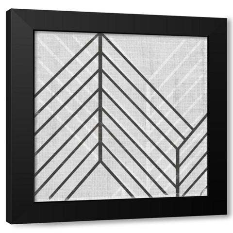 Diametric V Black Modern Wood Framed Art Print by Vess, June Erica