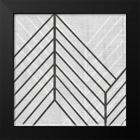 Diametric V Black Modern Wood Framed Art Print by Vess, June Erica