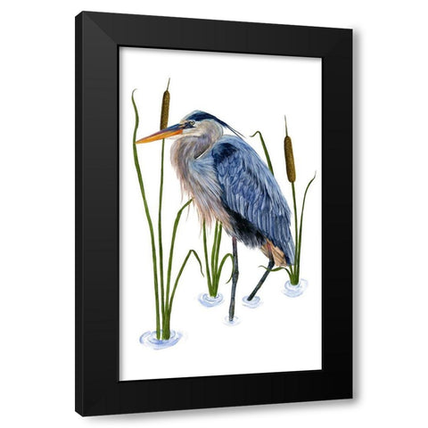 Beside the Lake I Black Modern Wood Framed Art Print with Double Matting by Wang, Melissa