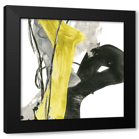 Citron Flux I Black Modern Wood Framed Art Print by Vess, June Erica