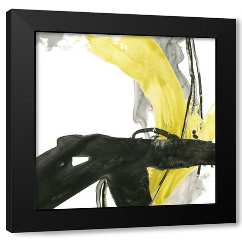 Citron Flux IV Black Modern Wood Framed Art Print with Double Matting by Vess, June Erica