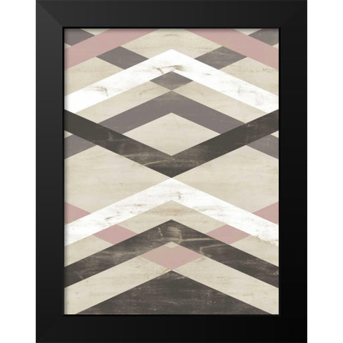 Midpoint III Black Modern Wood Framed Art Print by Vess, June Erica