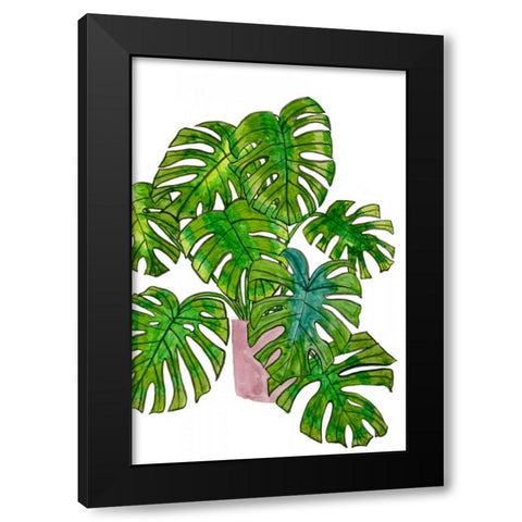 Potted Jungle I Black Modern Wood Framed Art Print with Double Matting by Wang, Melissa