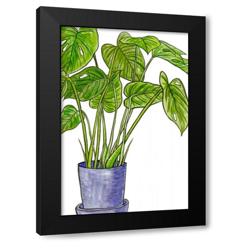 Potted Jungle III Black Modern Wood Framed Art Print with Double Matting by Wang, Melissa