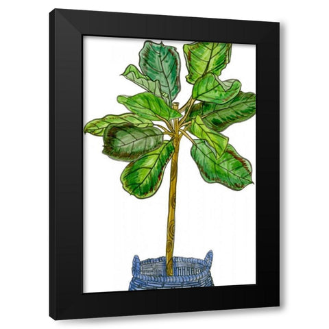 Potted Jungle IV Black Modern Wood Framed Art Print with Double Matting by Wang, Melissa