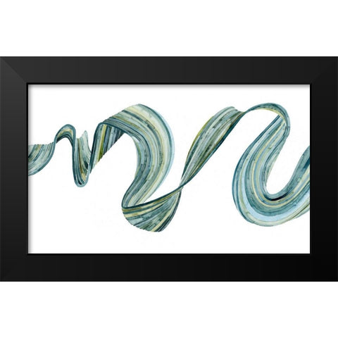 Ribbon Stream I Black Modern Wood Framed Art Print by Popp, Grace
