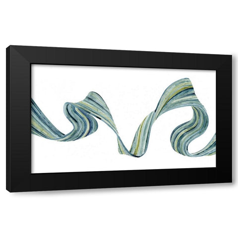 Ribbon Stream II Black Modern Wood Framed Art Print with Double Matting by Popp, Grace