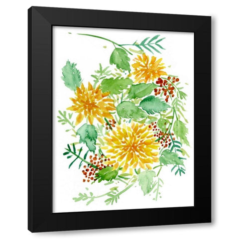 Joyful Movement I Black Modern Wood Framed Art Print with Double Matting by Wang, Melissa