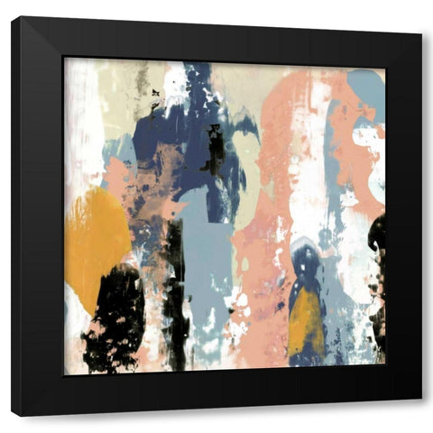 Blueberry Swatches I Black Modern Wood Framed Art Print by Goldberger, Jennifer