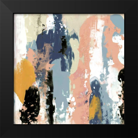 Blueberry Swatches I Black Modern Wood Framed Art Print by Goldberger, Jennifer