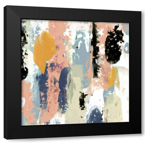 Blueberry Swatches II Black Modern Wood Framed Art Print by Goldberger, Jennifer