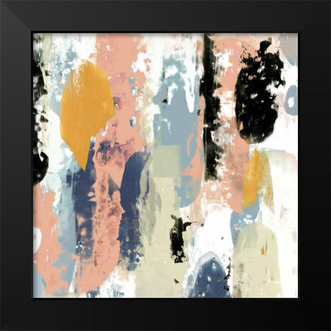 Blueberry Swatches II Black Modern Wood Framed Art Print by Goldberger, Jennifer