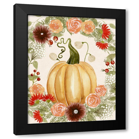 Red Autumn II Black Modern Wood Framed Art Print with Double Matting by Popp, Grace