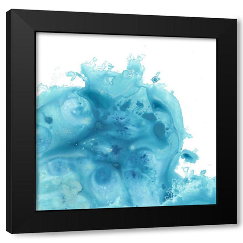 Splash Wave I Black Modern Wood Framed Art Print with Double Matting by Vess, June Erica