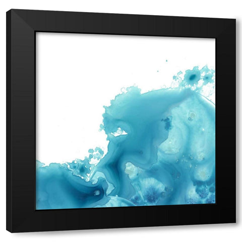 Splash Wave II Black Modern Wood Framed Art Print with Double Matting by Vess, June Erica