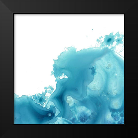 Splash Wave II Black Modern Wood Framed Art Print by Vess, June Erica