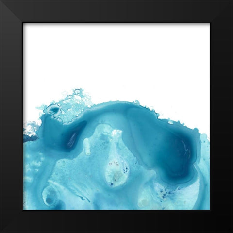 Splash Wave IV Black Modern Wood Framed Art Print by Vess, June Erica