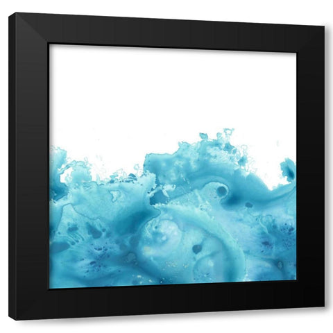 Splash Wave VI Black Modern Wood Framed Art Print by Vess, June Erica