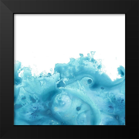 Splash Wave VI Black Modern Wood Framed Art Print by Vess, June Erica