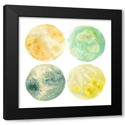 Planetary V Black Modern Wood Framed Art Print with Double Matting by Vess, June Erica