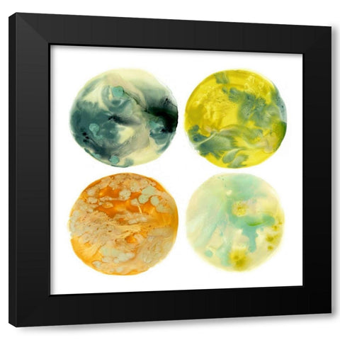 Planetary VI Black Modern Wood Framed Art Print by Vess, June Erica